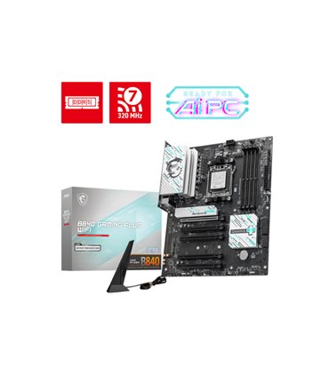 PLACA BASE MSI B840 GAMING PLUS WIFI PCI-E 16x Gen4, M.2 Gen4