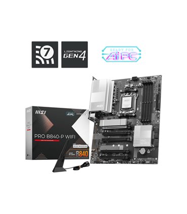 PLACA BASE MSI PRO B840-P WIFI PCI-E 16x Gen4, M.2 Gen4