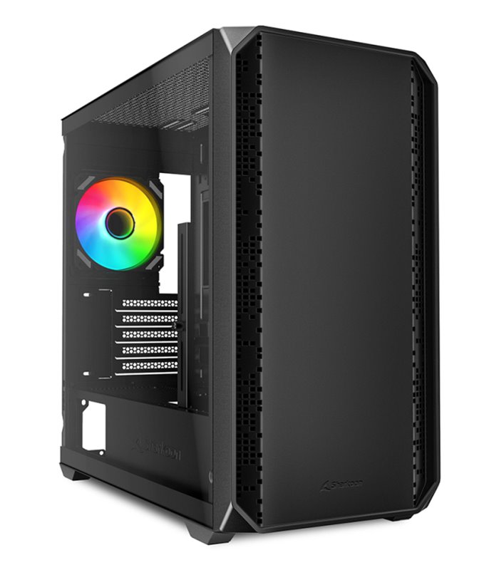 CAJA GAMING SHARKOOM MK2 RGB mATX  NEGRO 120MM 3XUSB SN FUENTE