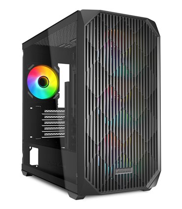 CAJA GAMING SHARKOOM MK3 mATX NEGRO 3XVENT 120MM 3XUSB SN FUENTE