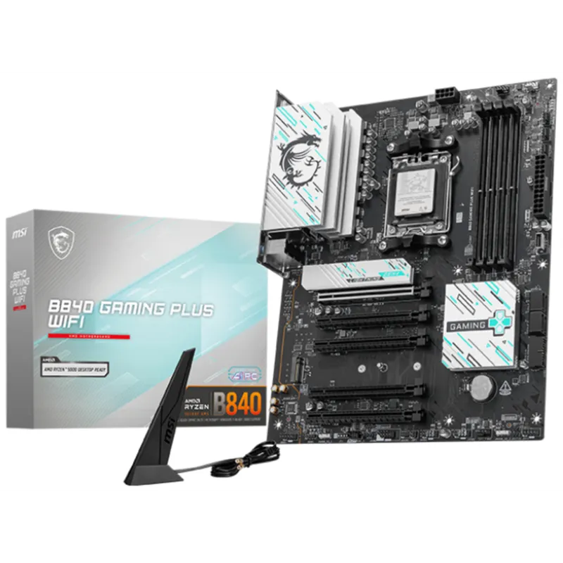 PLACA BASE MSI B840 GAMING PLUS WIFI PCI-E 16x Gen4, M.2 Gen4