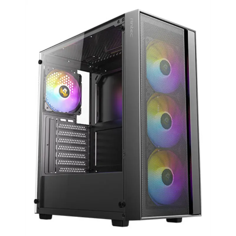 CAJA ANTEC AX65 ARGB ATX NEGRO 4XVENT 120MM 2XUSB SN FUENTE