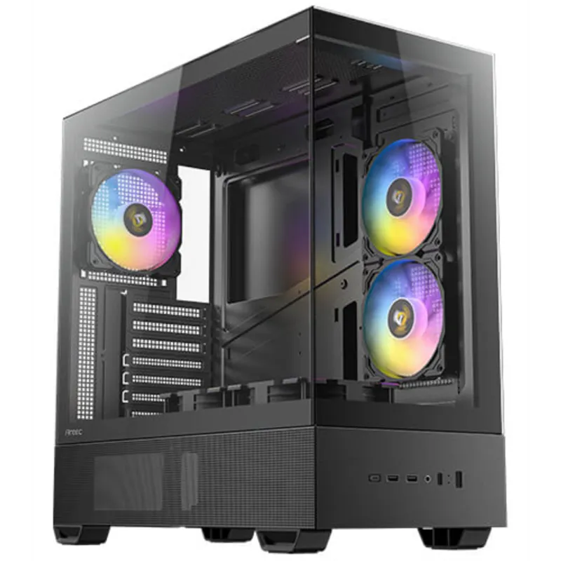 CAJA ANTEC CX705 ARGB MID-TOWER ATX PANORAMICA 270º 5XVENT 120MM PWM
