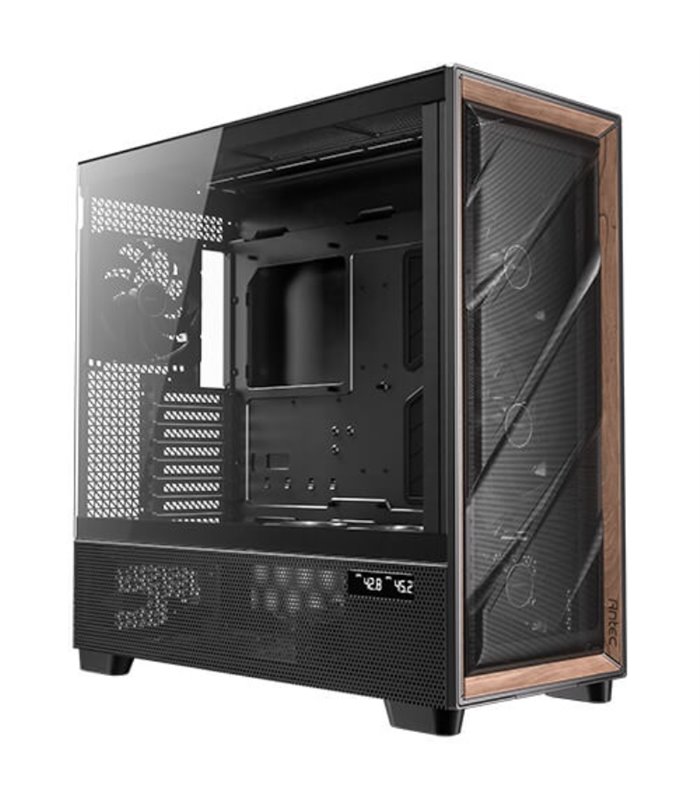 CAJA ANTEC FLUX PRO_EUV WOOD ATX 2XUSB3.0 SIN FUENTE NEGRO