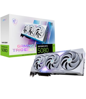 TARJETA GRAFICA MSI RTX 5080 16G GAMING TRIO OC WHITE