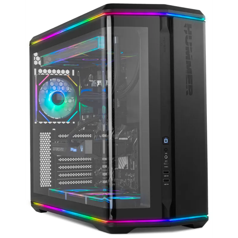 NOX Hummer Semitorre ATX cristal curvo ARGB Ngr