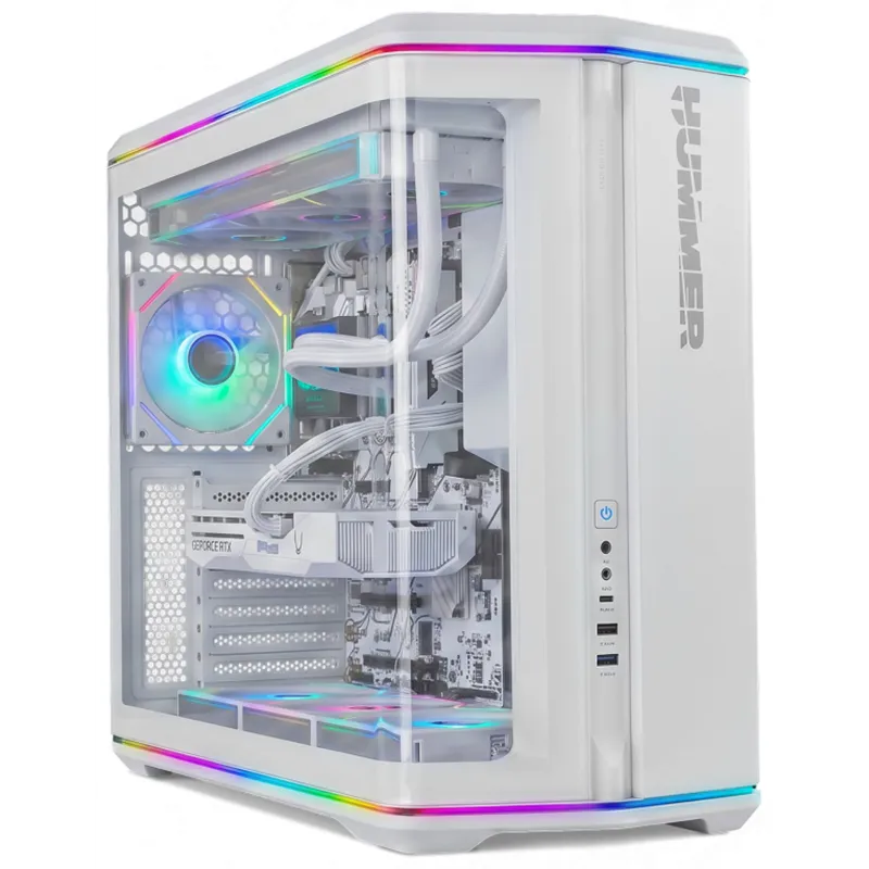 NOX Hummer Semitorre ATX cristal curvo ARGB Blnc