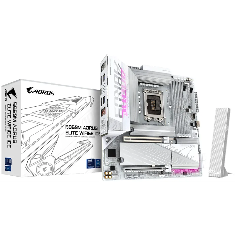 PLACA BASE GIGABYTE B860M A ELT WF6E ICE 1.0