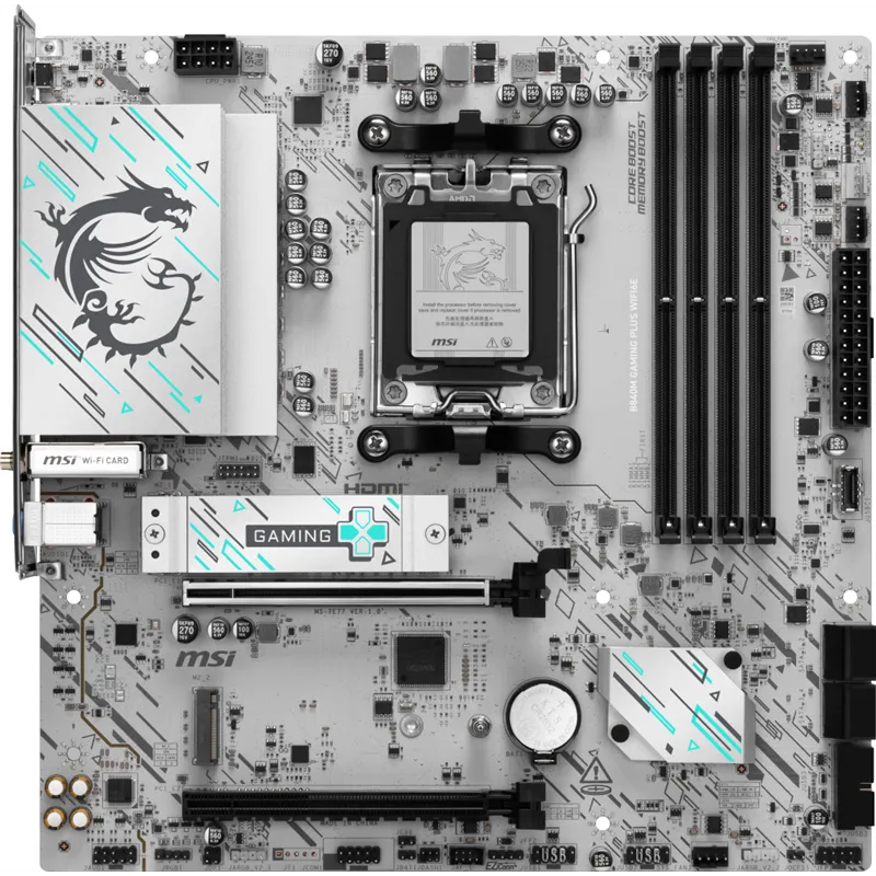 PLACA BASE MSI B840M GAMING PLUS WIFI6E M-ATX AM5 DDR5