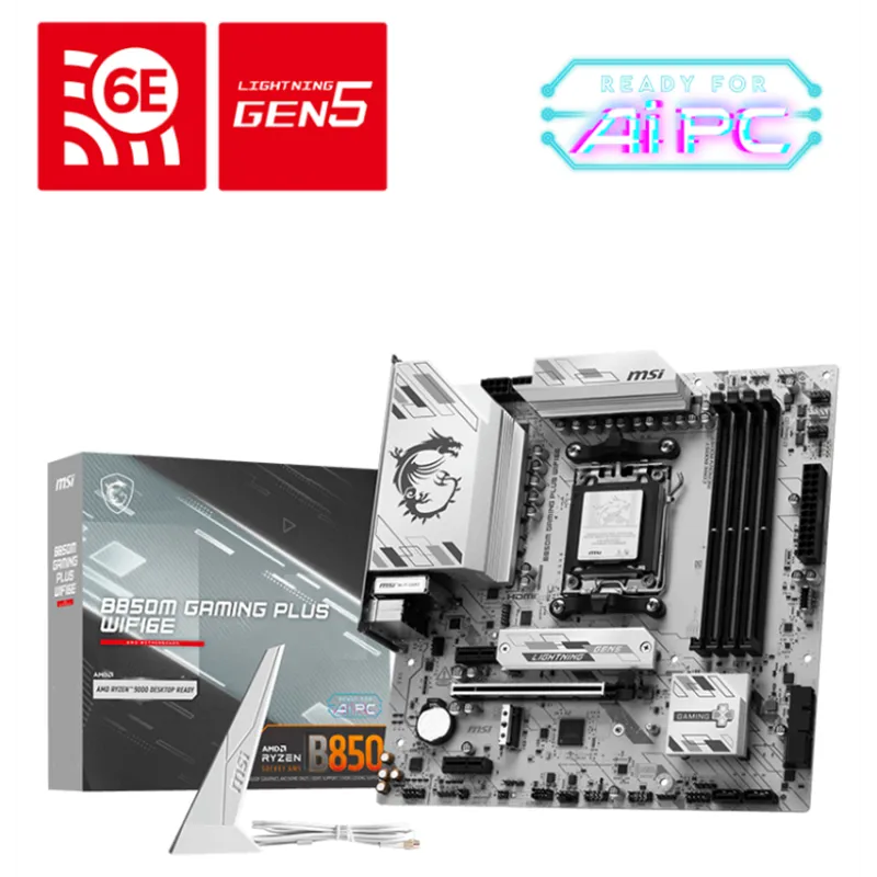 PLACA BASE MSI B850M GAMING PLUS WIFI6E PCI-E x16 Gen5, M.2 Gen5