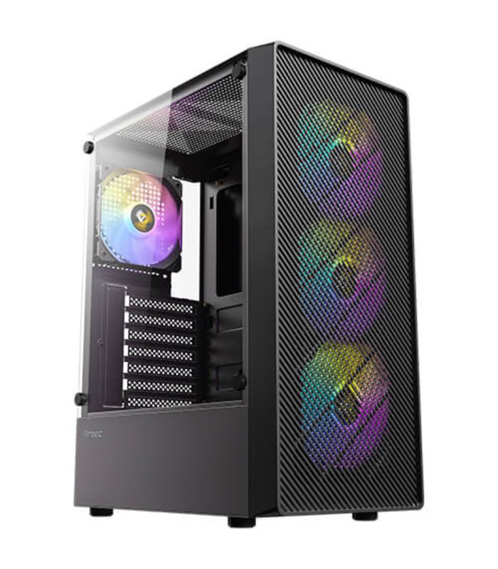 CAJA ANTEC AX26 ARGB ATX NEGRO 4XVENT 120MM 2XUSB SN FUENTE