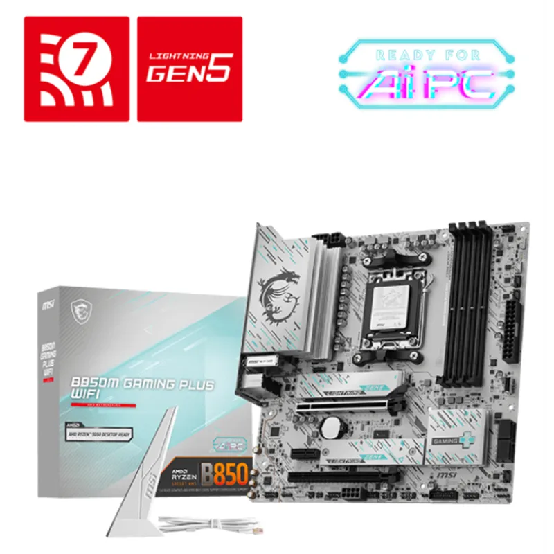 PLACA BASE MSI B850M GAMING PLUS WIFI PCI-E x16 Gen5, M.2 Gen5