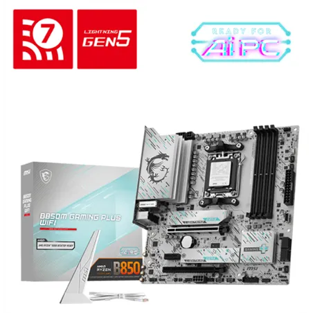 PLACA BASE MSI B850M GAMING PLUS WIFI PCI-E x16 Gen5, M.2 Gen5
