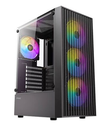 CAJA ANTEC AX27 ARGB ATX NEGRO 4XVENT 120MM 2XUSB SN FUENTE
