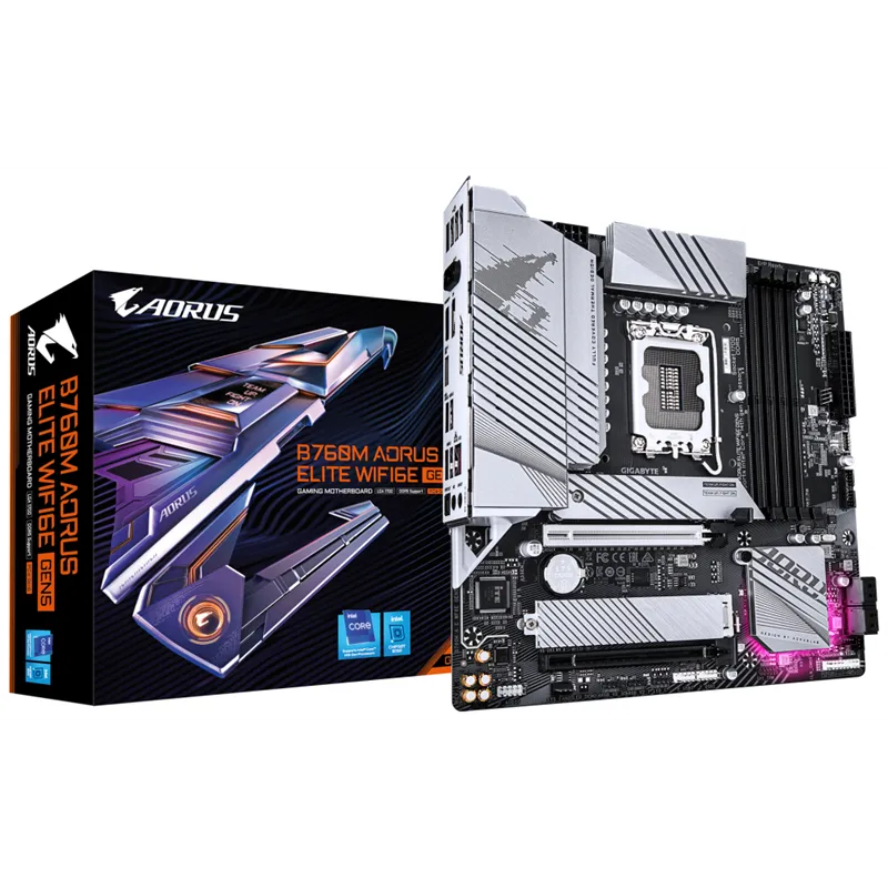 PLACA BASE GIGABYTE B760M A E  WF6E GEN5 1.0 DDR4 1700 MATX 4XDDR4
