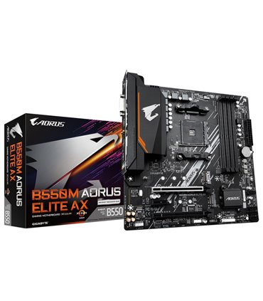 PLACA BASE GIGABYTE B550M AORUS ELITE  AX AM4 MATX 4XDDR4