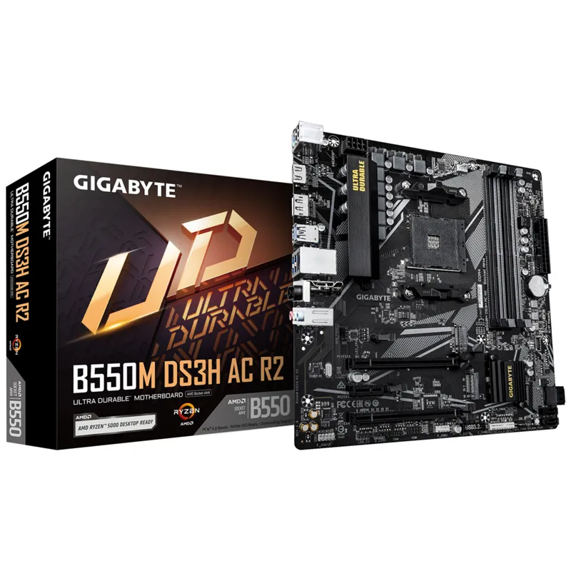 PLACA BASE GIGABYTE B550M DS3H AC R2  AM4 MATX 4XDDR4