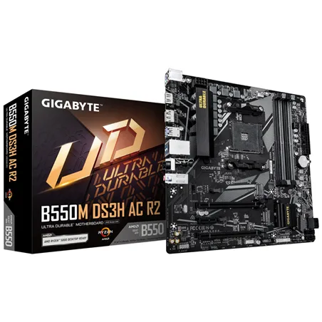 PLACA BASE GIGABYTE B550M DS3H AC R2  AM4 MATX 4XDDR4