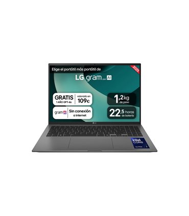 PORTATIL LG GRAM U7-255H 16GB 1TB 16" WQXGA FreeDOS