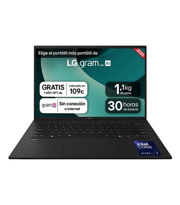 PORTATIL LG GRAM U7-255H 16GB 1TB 14" WUXGA FreeDOS