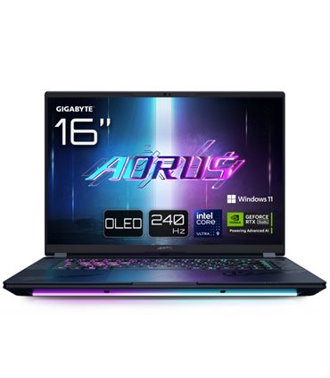 PORTATIL GIGABYTE AORUS MASTER 16 U9 275HX 32GB 1TB RTX5090 16"OLED W11P