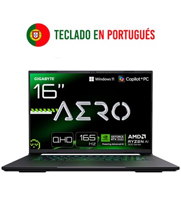 PORTATIL GIGABYTE AERO X16 2WHA3PTC64AH RYZEN AI9 16GB 1TB RTX5070 16" W11H