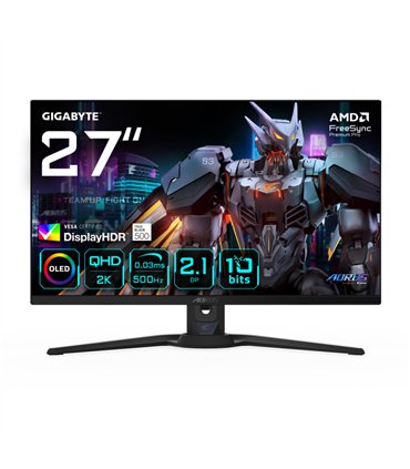 MONITOR GAMING GIGABYTE G27QQ5P 27" 2560x1440 QHD500Hz OLED KVM G-SYNC FreeSync