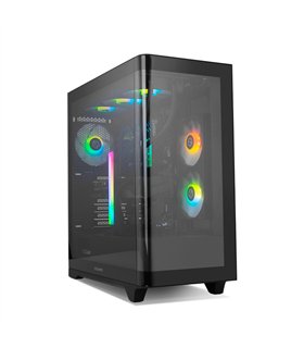 CAJA NOX HUMMER ETHER ATX SEMITORRE CRISTAL CURVO NEGRO