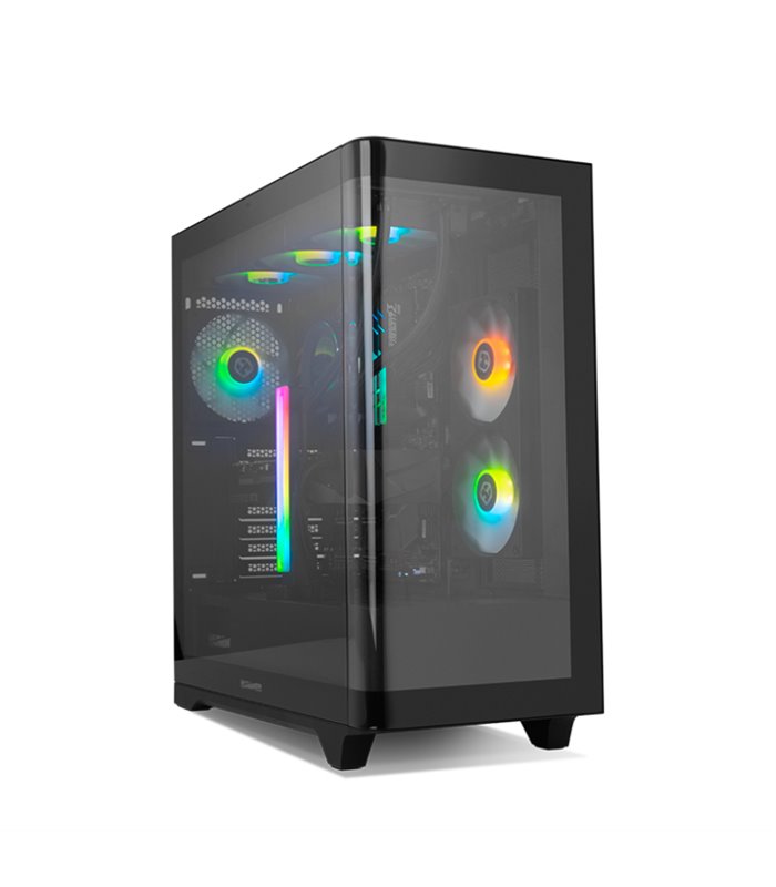 CAJA NOX HUMMER ETHER ATX SEMITORRE CRISTAL CURVO NEGRO