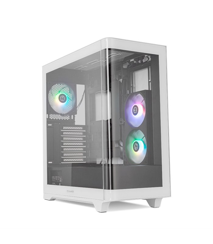 CAJA NOX HUMMER ETHER ATX SEMITORRE CRISTAL CURVO NEGRO-BLANCO