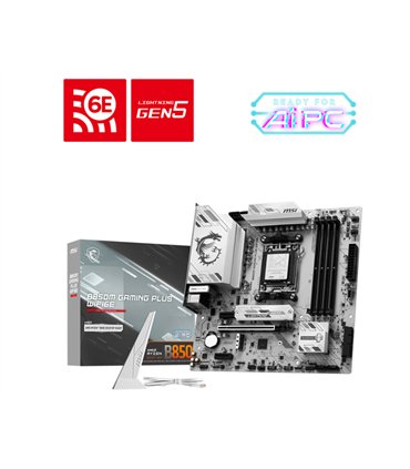 PLACA BASE MSI B850M GAMING PLUS WIFI6E PCI-E x16 Gen5, M.2 Gen5