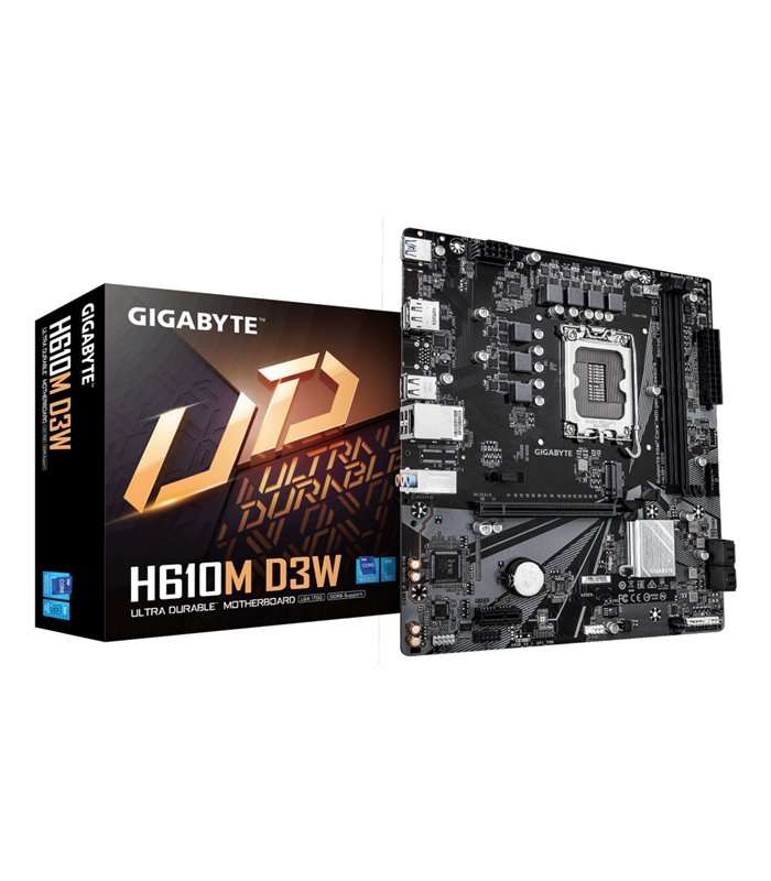 PLACA BASE GIGABYTE H610M D3W 1700 M-ATX DDR5 PCIe 4.0 128GB 1GbE M.2