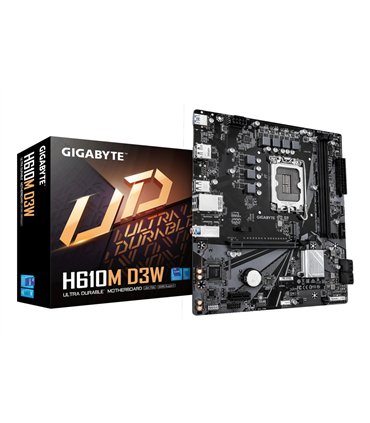 PLACA BASE GIGABYTE H610M D3W 1700 M-ATX DDR5 PCIe 4.0 128GB 1GbE M.2