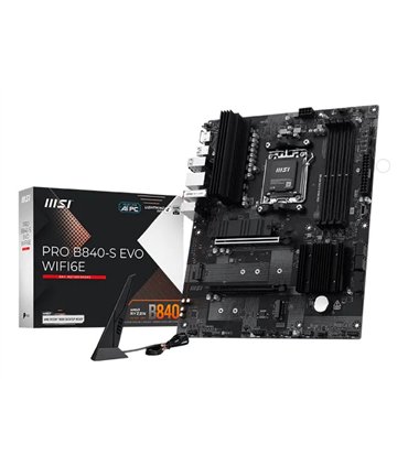 PLACA BASE MSI PRO B840-S EVO WIFI6E AM5 4XDDR5