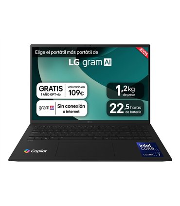 PORTATIL LG GRAM U7-255H 32GB 1TB 16"WQXGA FreeDOS