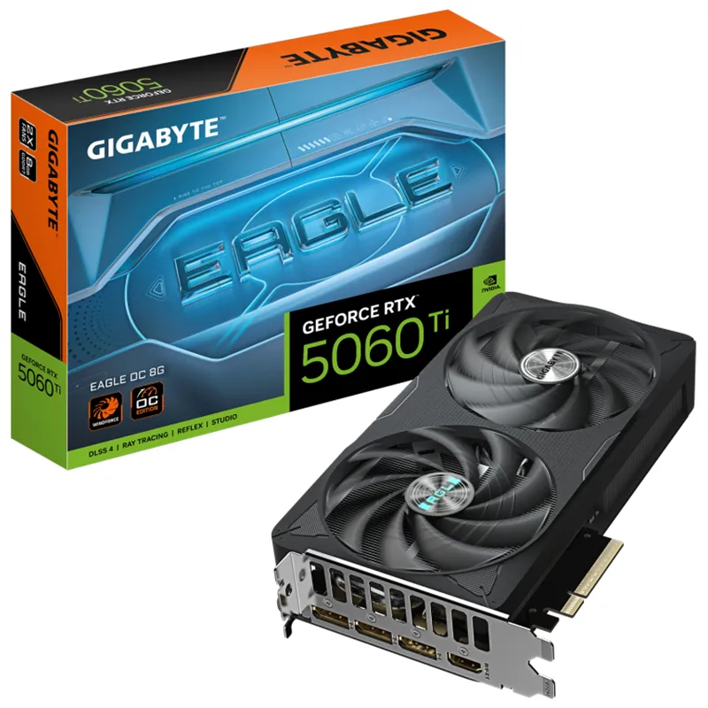 TARJETA GRAFICA GIGABYTE RTX 5060 TI EAGLE OC 8GB GDDR7 NEGRO