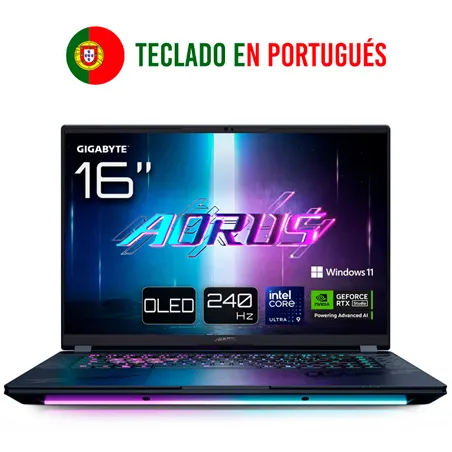 PORTATIL GIGABYTE AORUS MASTER 16 U9-275HX/RTX 5090/32GB/1TB/16"OLED/W11P