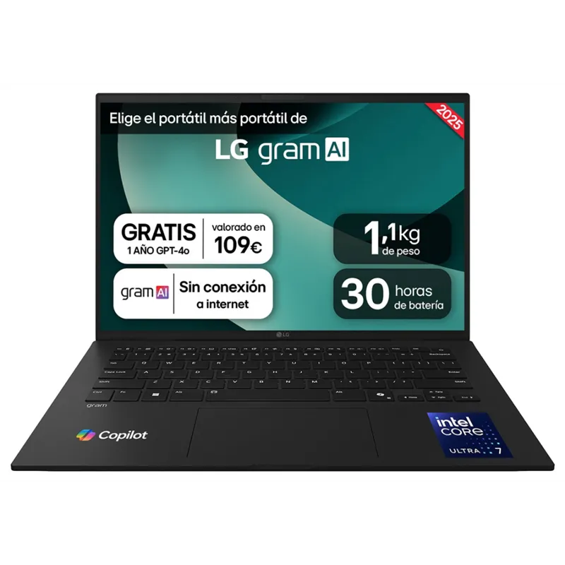PORTATIL LG GRAM U7-255H 32GB 1TB 14"WUXGA FreeDOS