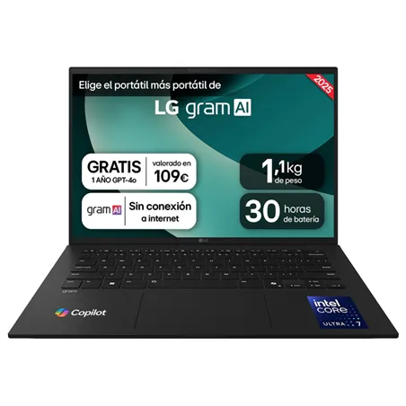 PORTATIL LG GRAM U7-255H 32GB 1TB 14"WUXGA FreeDOS