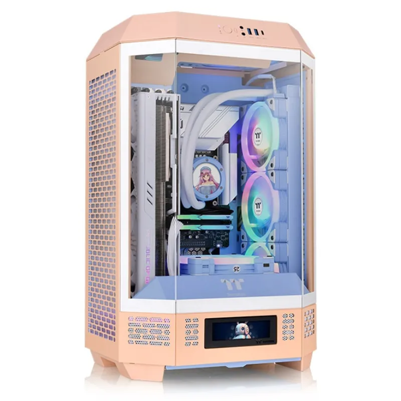 CAJA THERMALTAKE THE TOWER T300 M-ATX 2XUSB 3.0 SN FUENTE PEACH