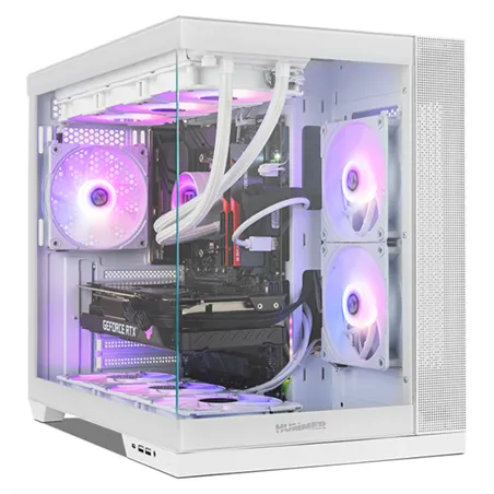 CAJA NOX HUMMER ASTRA NEO SEMITT ATX CRISTAL FRAMELESS BLANCO